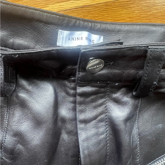 ANINE BING "Lia" leather shorts SZ 0 - Picture 4 of 5
